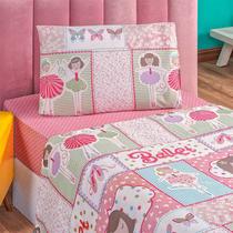 Jogo De Cama Lençol Bouti Kids Solteiro Infantil Com 03 Peças Estampado