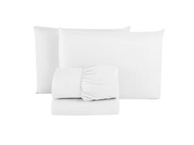 Jogo de Cama Lençol Casal 200 Fios Algodão 4 peças Conjunto com Elástico e Fronhas