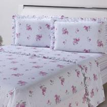 Jogo de Cama Lençol Casal 3 Peças Estampado - Estampas Sortidas