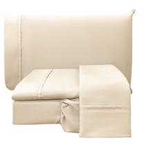 Jogo de Cama Lençol Casal Conforto Percal 300 Fios 4 Peças - Palha - 100% Poliéster Jogo de Cama Lençol Casal Conforto Percal 300 Fios 4 Peças - Palha - 100% Poliéster
