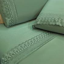 Jogo de Cama Lençol Casal D Mais 4 Peças - Esmeralda - 100% Poliéster Jogo de Cama Lençol Casal D Mais 4 Peças - Esmeralda - 100% Poliéster