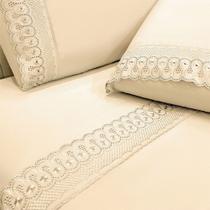 Jogo de Cama Lençol Casal D Mais 4 Peças - Palha - 100% Poliéster Jogo de Cama Lençol Casal D Mais 4 Peças - Palha - 100% Poliéster