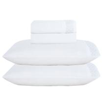 Jogo de Cama Lençol Casal Eclipse 4 Peças - Branco - 100% Poliéster