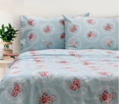 Jogo de Cama Lençol Casal Queen Estampado 4 Peças - Estampas Sortidas