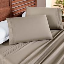Jogo De Cama Lençol Cherry King Size 4 Pç Bordado 200 Fios ALLEGRA