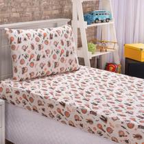 Jogo De Cama Lençol Em Malha Solteiro Avião 2 Peças - Bege Jogo De Cama Lençol Em Malha Solteiro Avião 2 Peças - Bege