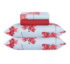 Jogo de cama lençol estampado 4 peças Jogo de cama lençol estampado 4 peças