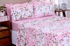 Jogo de cama Lençol Gardem 04 peças Casal Queen Lirio
