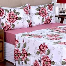 Jogo de Cama Lençol Garden 4 peças Casal Queen Amapola - Deccoralle Jogo de Cama Lençol Garden 4 peças Casal Queen Amapola - Deccoralle