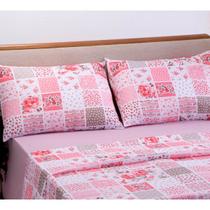 Jogo de cama Lençol Garden Queen - 4 peças - Deccoralle