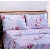 Jogo de cama Lençol Garden Queen - 4 peças - Deccoralle