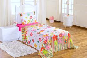 Jogo De Cama Lençol Kids Solteiro Infantil Com 03 Peças Estampado Garden Pink Jogo De Cama Lençol Kids Solteiro Infantil Com 03 Peças Estampado Garden Pink