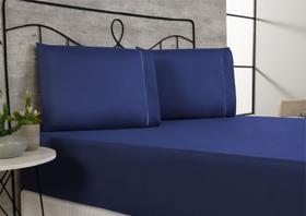 Jogo de cama lençol king 3 peças 400 fios com acabamento em ponto palito