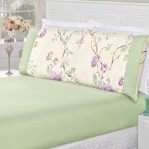 Jogo de Cama Lençol King 3 peças Micropercal 200 Fios Naturale - Verde Chá Belle