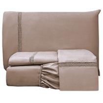 Jogo de Cama Lençol King Apolo Micropercal 300 Fios - chocolate - 100% Poliéster