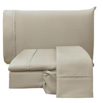 Jogo de Cama Lençol King Conforto Percal 300 Fios 4 Peças - Bege - 100% Poliéster