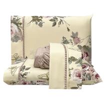 Jogo de Cama Lençol King Topázio Percal 300 Fios 4 Peças - Palha - 100% Poliéster Jogo de Cama Lençol King Topázio Percal 300 Fios 4 Peças - Palha - 100% Poliéster