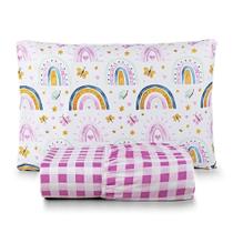 Jogo De Cama Lençol Lutti Solteiro Infantil 200 Fios Estampado 2 Peças Arco íris Rainbow Rosa Jogo De Cama Lençol Lutti Solteiro Infantil 200 Fios Estampado 2 Peças Arco íris Rainbow Rosa