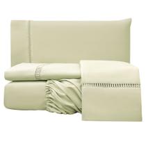 Jogo de Cama Lençol Queen 3 Peças 100% Algodão Percal 200 Fios