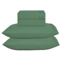Jogo de Cama Lençol Queen Eclipse 4 Peças - Esmeralda - 100% Poliéster