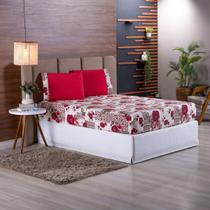 Jogo de Cama Lençol Refúgio Casal King Percal Luxo 3 Peças