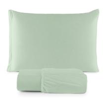 Jogo De Cama Lençol Sereno Solteiro Em Malha Algodão 2 Peças Verde 100% Algodão Jogo De Cama Lençol Sereno Solteiro Em Malha Algodão 2 Peças Verde 100% Algodão