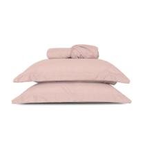 Jogo de Cama Lencol Slim King 3 peças 200 Fios Rosê - Home Fernandes Jogo de Cama Lencol Slim King 3 peças 200 Fios Rosê - Home Fernandes