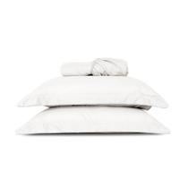 Jogo de Cama Lencol Slim Queen 3 peças 200 Fios Branco - Home Fernandes