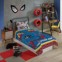 Jogo De Cama Lençol Solteiro 2pçs Homem Aranha