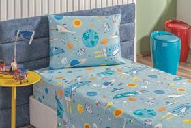 Jogo de Cama Lençol Solteiro 3 peças Infantil Bouti - Space Jogo de Cama Lençol Solteiro 3 peças Infantil Bouti - Space