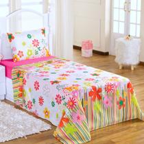Jogo de Cama Lençol Solteiro Alegria 2 Peças Gardem - Pink - 100% Poliéster Jogo de Cama Lençol Solteiro Alegria 2 Peças Gardem - Pink - 100% Poliéster