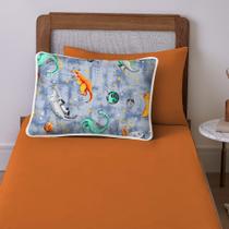 Jogo de Cama Lençol Solteiro Mymo 2 Peças Dinossauro - 100% Algodão Jogo de Cama Lençol Solteiro Mymo 2 Peças Dinossauro - 100% Algodão