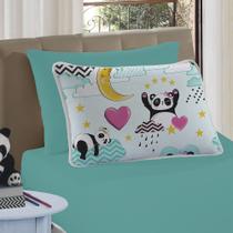 Jogo de Cama Lençol Solteiro Mymo 2 Peças Panda - 100% Algodão Jogo de Cama Lençol Solteiro Mymo 2 Peças Panda - 100% Algodão