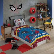 Jogo De Cama Lençol Solteiro Spider Man Homem Aranha 3 Pçs