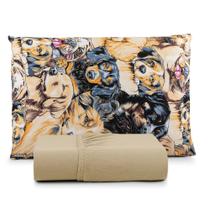 Jogo de Cama Lençol Sonho Bom Solteiro em Malha Algodão 2 Peças - Marrom - 100% Algodão