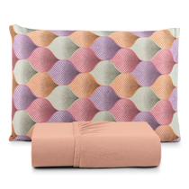 Jogo de Cama Lençol Sonho Bom Solteiro em Malha Algodão 2 Peças - Salmão - 100% Algodão Jogo de Cama Lençol Sonho Bom Solteiro em Malha Algodão 2 Peças - Salmão - 100% Algodão