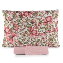 Jogo de Cama Lençol Sonho Bom Solteiro em Malha Algodão 3 Peças - Rosê - 100% Algodão