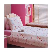 Jogo De Cama Lepper Barbie Solteiro 3 Peças 059734 Branco Barbie