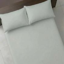 Jogo de Cama Liso Casal Cinza Frio
