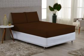 Jogo de cama liso Margadona 3 peças casal padrão marrom