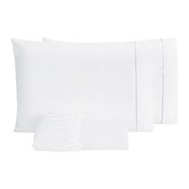 Jogo De Cama Liso Porcelana 200 Fios King 4 Peças Branco