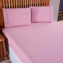 Jogo de cama liso Queen 3 peças percal 180 fios