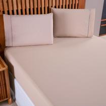 Jogo de cama liso solteiro 2 peças percal 180 fios