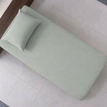Jogo de Cama Liso Solteiro Cinza Frio