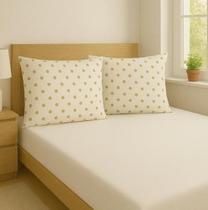 Jogo de Cama Malha 100% Algodão Lençol + Fronhas King Soft