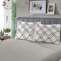 Jogo de Cama Malha Estampado Rubi 100% Algodão Casal 03 peças Jaspe/Bege - SBX