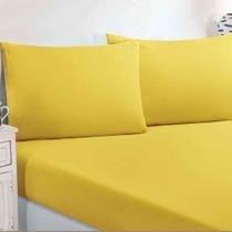 Jogo De Cama Malha Lençol 100% Algodão Gran Moratta 3 Peças Queen - Amarelo Jogo De Cama Malha Lençol 100% Algodão Gran Moratta 3 Peças Queen - Amarelo