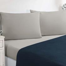 Jogo De Cama Malha Lençol 100% Algodão Gran Moratta 4 Peças Casal - Azul Marinho-palha Jogo De Cama Malha Lençol 100% Algodão Gran Moratta 4 Peças Casal - Azul Marinho-palha