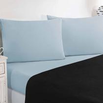 Jogo De Cama Malha Lençol 100% Algodão Gran Moratta 4 Peças Casal - Preto-azul Bebê Jogo De Cama Malha Lençol 100% Algodão Gran Moratta 4 Peças Casal - Preto-azul Bebê