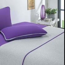 Jogo De Cama Malha Lençol 100% Algodão Urbano 4 Peças Casal - Roxo-mescla. Jogo De Cama Malha Lençol 100% Algodão Urbano 4 Peças Casal - Roxo-mescla.